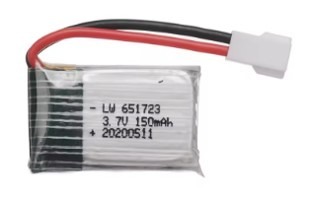 סוללה נטענת 3.7V 150mAh 651723 Lipo מחבר PH