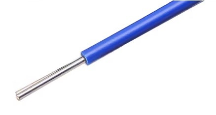 גליל 10 מטר חוט חד גידי 20AWG כחול
