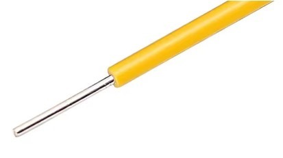 גליל 10 מטר חוט חד גידי 20AWG צהוב