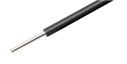 גליל 10 מטר חוט חד גידי 20AWG שחור