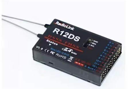 מקלט RadioLink R12DS 2.4G  DSSS/FHSS עם 12 ערוצים