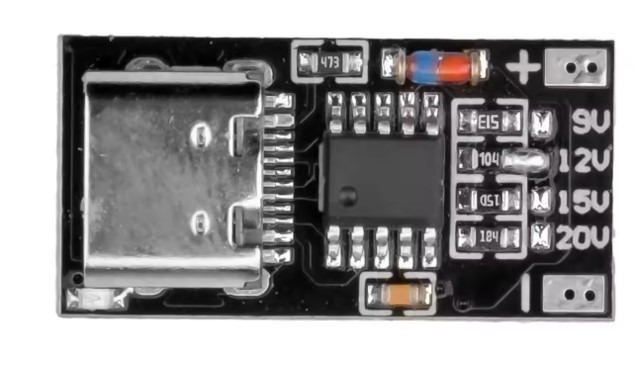 מודול ממיר למתחים קבועים ממטען נייד מחבר TYPE-C