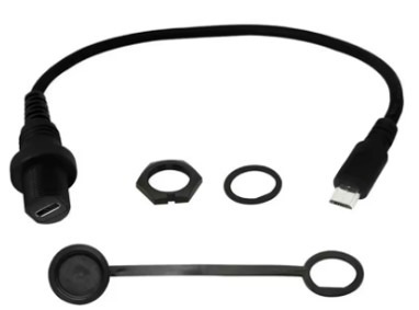 כבל USB Micro B זכר ל- USB Type C נקבה בחיבור לפאנל
