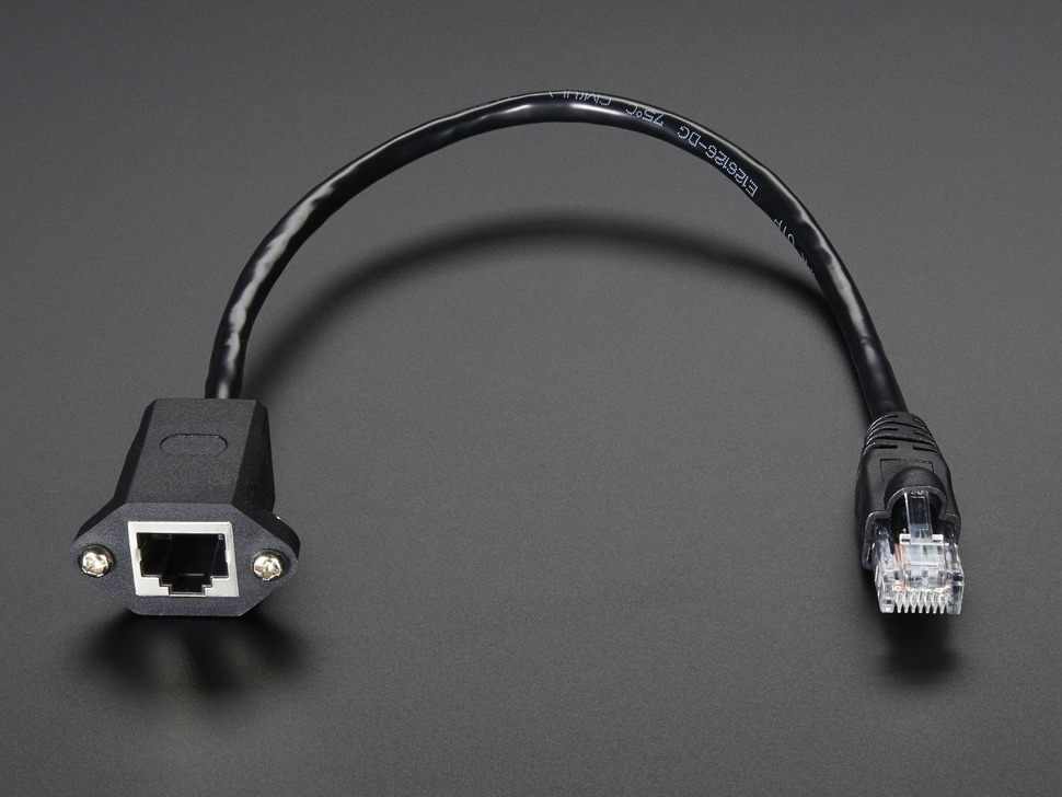 כבל מאריך Ethernet  זכר לנקבה בחיבור לפאנל באורך 30 ס"מ