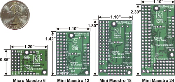 דוחף זרם Mini Maestro עד 18מנועי סרוו טוריים – תמונה 4