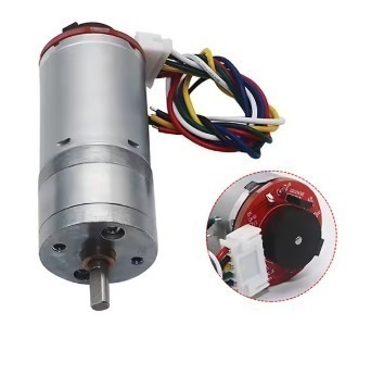 מנוע 25GA370  24V DC  עם אנקודר 12 סל"ד