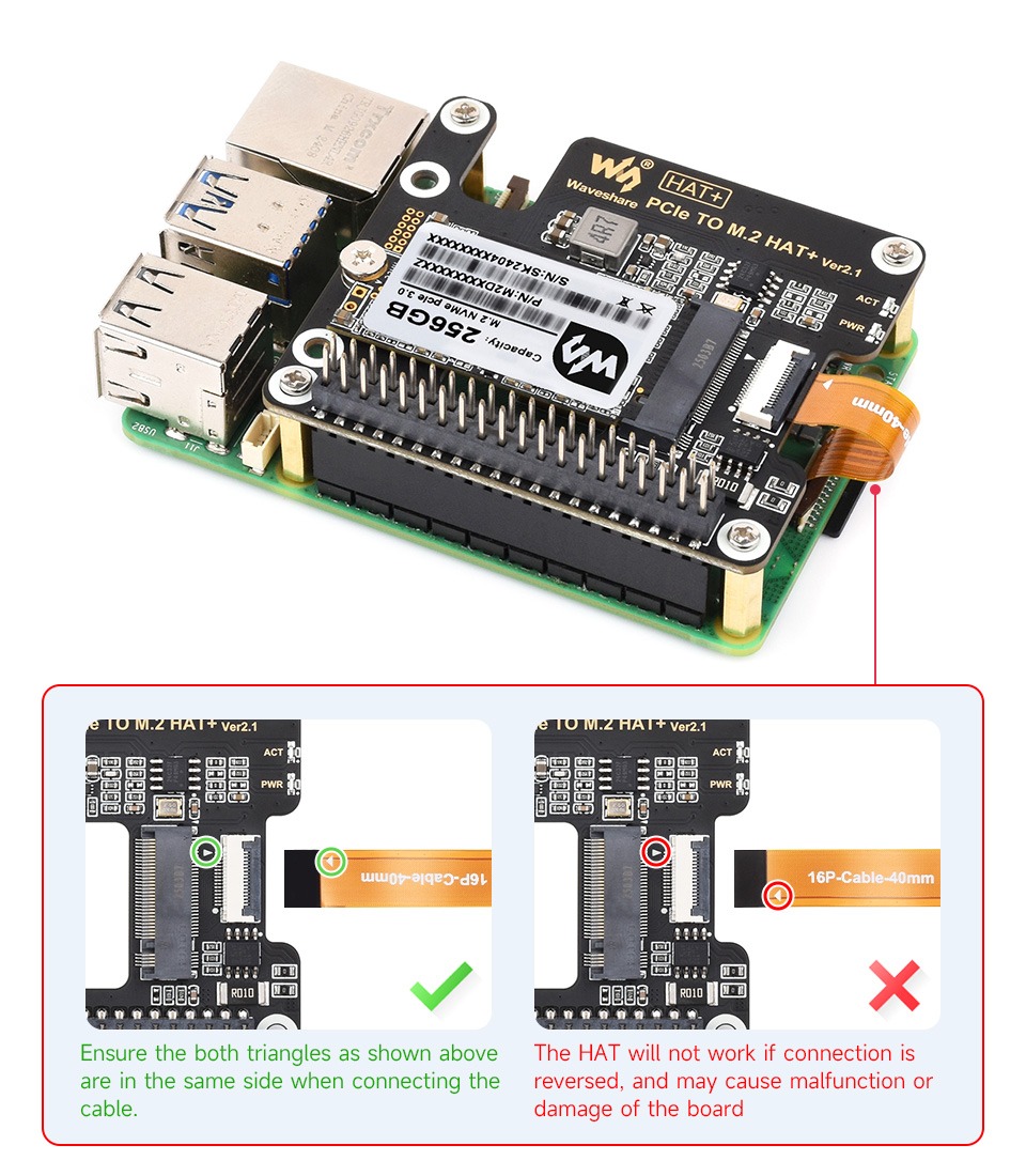 כרטיס מתאם PCIe To M.2 לרספברי פיי 5 – תמונה 4