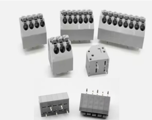 טרמינל בלוק 7 הדקים בלחיצה ריווח 3.5 מ"מ מדורג AB