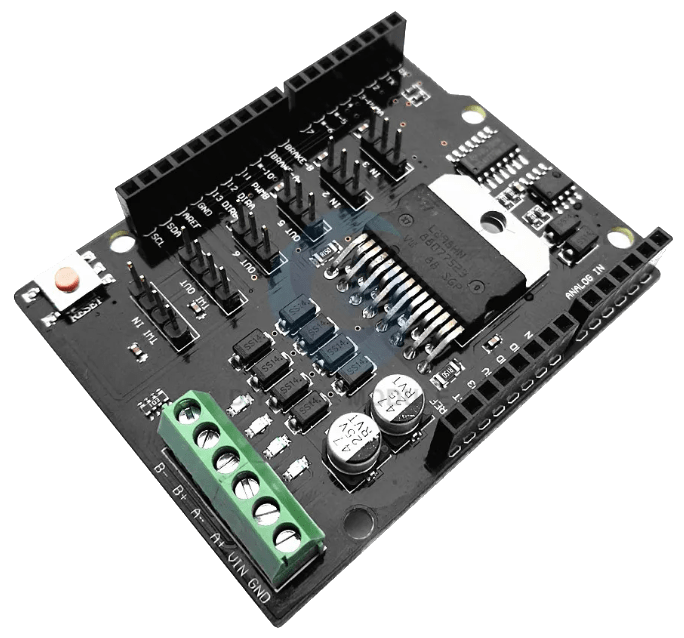 מגן הרחבה דוחף זרם L298NH לשני מנועי DC או מנוע צעד