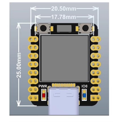 לוח פיתוח ESP32-C3 עם מסך גודל ''0.47 – תמונה 4