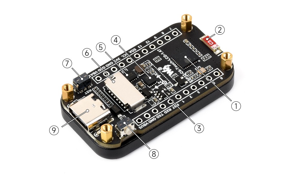 לוח פיתוח ESP32-C6 עם מסך מגע גודל ''1.47 – תמונה 5