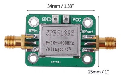 מודול SPF5189Z מגבר RF רעש נמוך לתדרים 50-4000MHz – תמונה 2