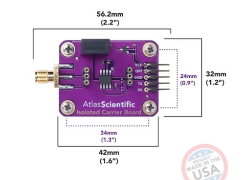 מודול מבודד חשמלי נשא ללוח EZO בקרי חיישנים – תמונה 2