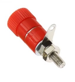 מחבר בננה 4 מ"מ נקבה הברגה לפאנל - אדום