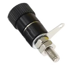 מחבר בננה 4 מ"מ נקבה הברגה לפאנל - שחור