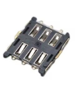 מחבר/תושבת הלחמה SIM CARD 6P 2.54