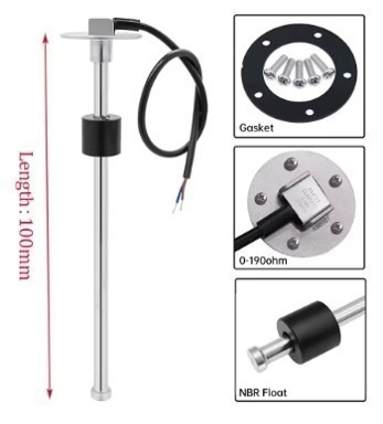 חיישן מצוף התנגדות מפלס נוזל 100 מ"מ