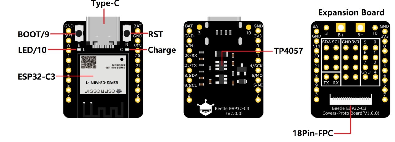 לוח פיתוח Beetle ESP32 C3 – תמונה 2