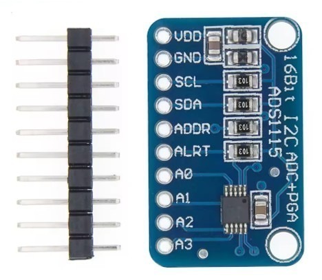 מודול ADS1115 ממיר אנלוגי לדיגיטלי  4 ערוצים 16Bit