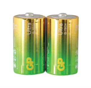 זוג סוללות D אלקליין