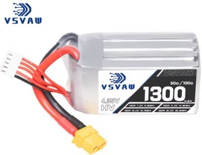 מארז סוללות LIPO עם 3S 11.1V 1300mAh 50C