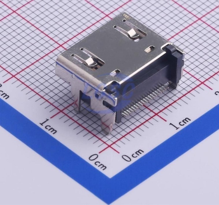 מחבר HDMI הלחמה משטחיתזווית ישרה ימינה