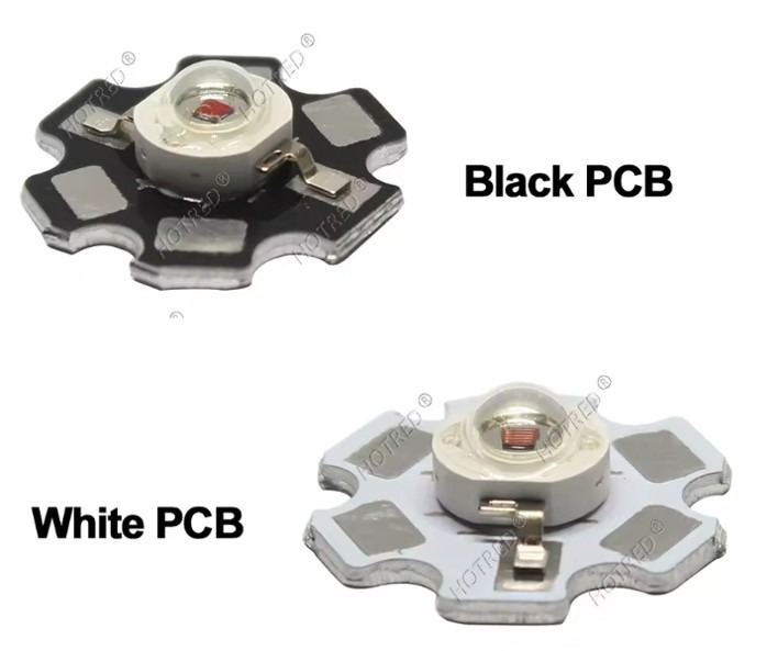 לד 5 מ"מ 3W  בצבע 3000K  על PCB