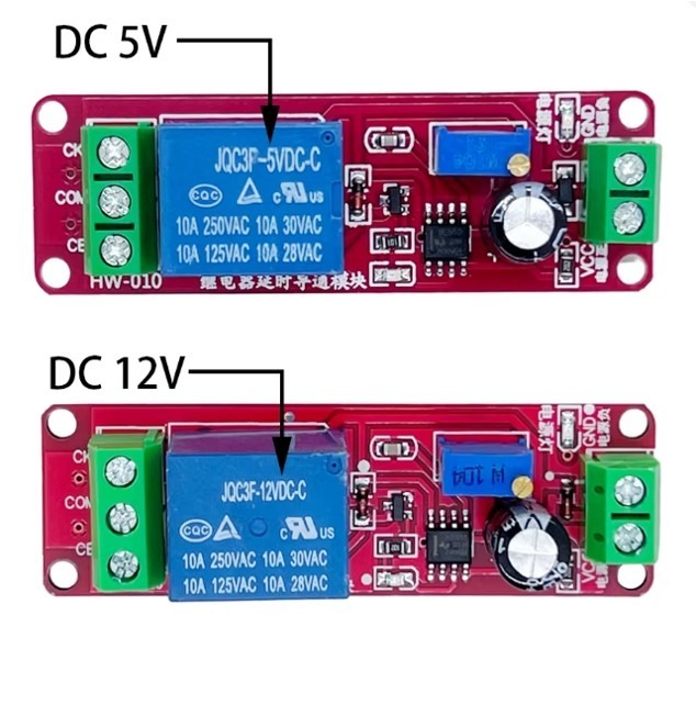 מודול ממסר 12V עם השהייה מתכווננת