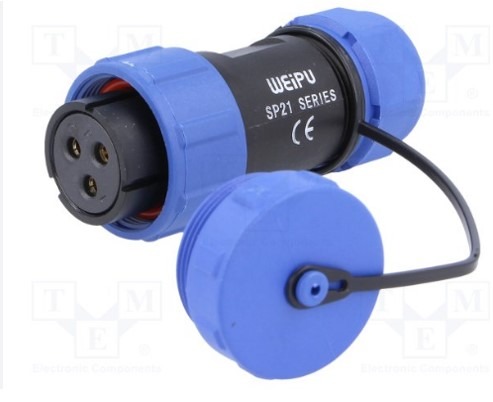 מחבר שקע 3 פינים SP2110/S3 להלחמה