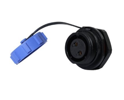מחבר שקע 2 פינים SP2112/S2 להלחמה