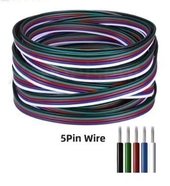 כבל 5 חוטים 22AWG לפס לדים RGBW