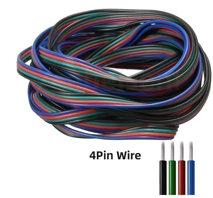 כבל 4 חוטים 22AWG לפס לדים RGB