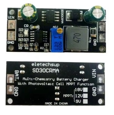 מודול CD30CRMA לטעינת MPPT מארז סוללות ליתיום  LiFePO4 מפאנל סולארי 18V