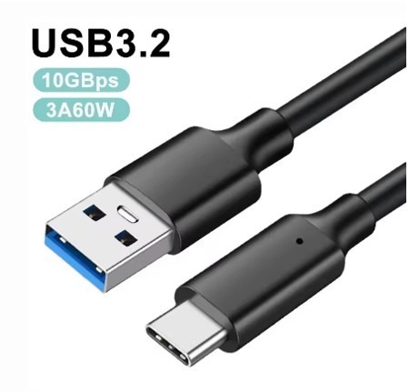 כבל USB A - Type C 3.2 Gen2  באורך 0.5 מטר