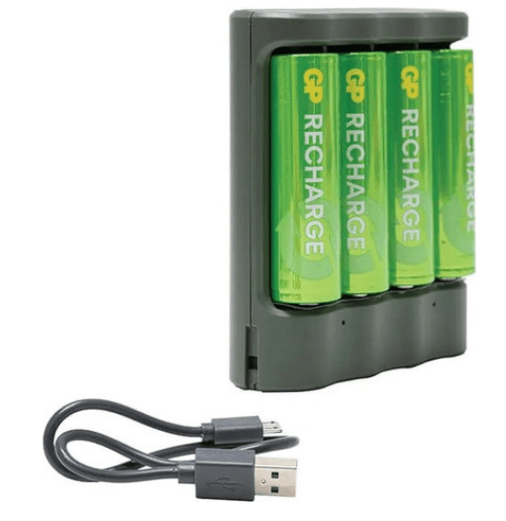 מטען סוללות AA/AAA כולל 4 סוללות נטענות GP 2100mAh