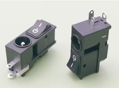 מחבר Jack שקע מתח עם מתג DC 5.5X2.1 ללוח הלחמה